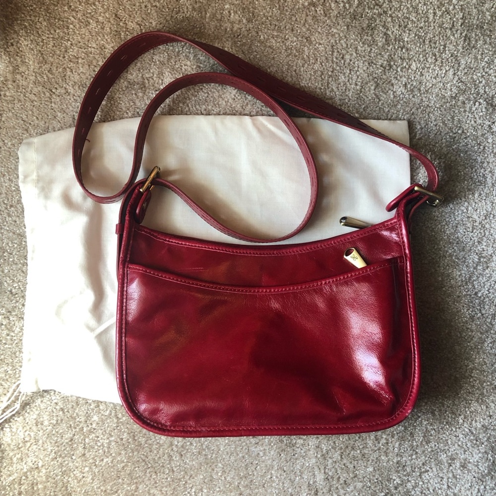 Chase Ruby Leather Hobo Crossbody